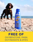 Coppertone Sport Sunscreen Spray SPF 50, Sweat, Heat and Water Resistant Sunblock, Lightweight, Oxybenzone Free, Spray Sunscreen Bulk Pack, 5.5 Oz Bottle, Pack of 3 (Packaging May Vary)