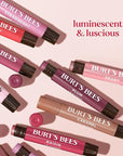 Burt's Bees Shimmer Lip Tint Set, Tinted Lip Balm Stick, Moisturizing for All Day Hydration with Natural Origin Glowy Pigmented Finish & Buildable Color, Fig (4-Pack)