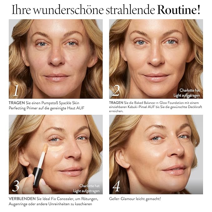 LAURA GELLER NEW YORK Baked Balance-N-Glow Illuminating Foundation - Fair - Buildable Sheer to Light Coverage - Satin Finish