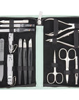 3 Swords Germany - brand quality 16 piece manicure pedicure grooming kit set fashion leather case mint, Made in Germany