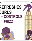 Pantene Gold Series Curl Awakening Spray, for Curly and Coily Hair, Infused with Argan Oil, 8.4 Fl Oz