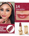 Oulac Metallic Lipstick Set- Dark Lipcolor with Moisturizing Formula, Vegan Beauty, Full-Coverage Lip Color, Christmas Gifts for Women, 4.3g X 3PCS