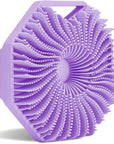 Sud Scrub® Antimicrobial Silicone Body Scrubber, Exfoliating Body Scrubber for Sensitive Skin, Eco Friendly Shower Scrubber for Body, Silicone Body Brush for Showering, Purple