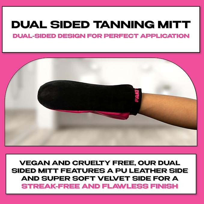 Fake You! Reusable Self-Tan Application Mitt - Dual-Sided, 100% Waterproof, Vegan and Cruelty-Free - Ideal for Perfect Fake Tan Coverage