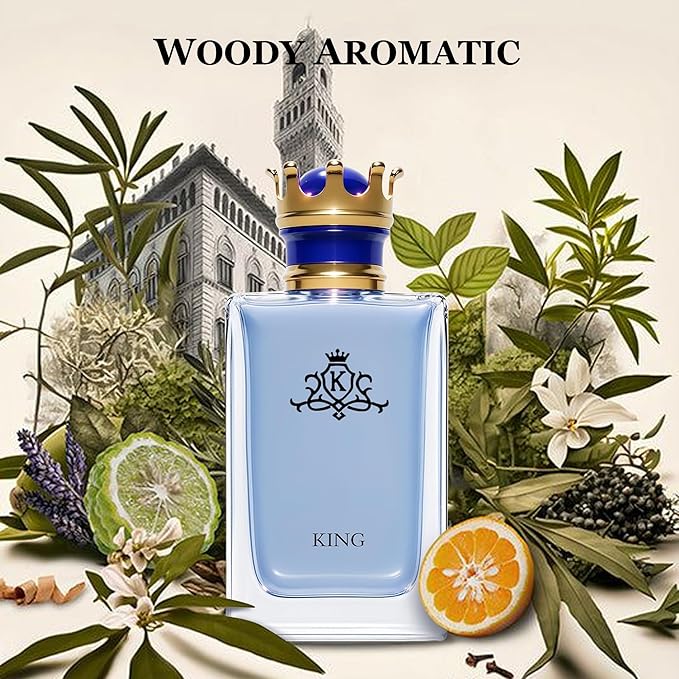 Men Cologne Set (3.4oz/100ml x 2PCS) Eau De Perfume Natural Spray Notes of Woody, Spicy, Citrus & Aromatic Long Lasting Fragrance for Daily Use (SeanBou&King)