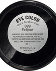 Eclipse Shimmering Glitter Black Onyx Chrome Dark Grey Pressed Powder Single Vegan Eyeshadow; Talc, Paraben & Cruelty Free