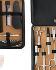 3 Swords Germany - brand quality 12 piece manicure pedicure grooming kit set for professional finger & toe nail care scissors clipper fashion leather case in gift box, Made by 3 Swords (00798)