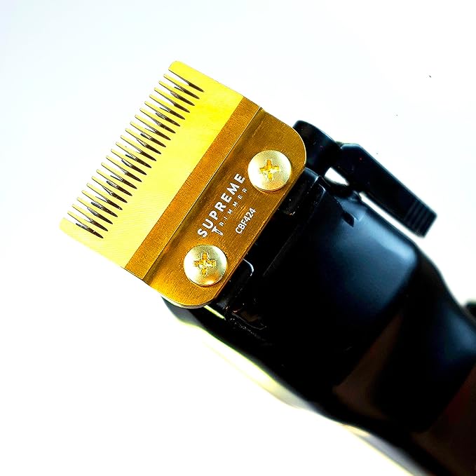 Supreme Trimmer Pro Clipper All Metal w/Fade Blade | 300 Min Run Time Professional Clipper Set, Cordless Beard Trimmer | STC5030 Gold