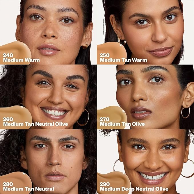 Kosas Revealer Skin-Improving Foundation with SPF 25 Protection - Hydrate, Brighten, Soothe, Plump, Protect Skin - Smoothing Texture, Natural Finish and Clean Formula - Medium Tan Neutral 280