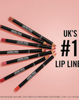 Rimmel Lasting Finish 8HR Soft Lip Liner Pencil - Vibrant, Blendable Formula to Lock Lipstick in Place for 8 Hours - 215 Ms.Mauve, .04oz