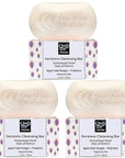 One With Nature Feminine Cleansing Bar 3Pack 3.5Oz - Fragrance-Free Feminine Soap Bar, Probiotics, Apple Cider Vinegar, Omega Fatty Acids, Oatmeal, Pure, Gentle Cleansing Bar for All Skin, Face, Body