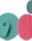 INNERNEED Food Grade Silicone Body Scrubber Gentle Exfoliating Brush for Women Men Deep Clean for All Skin Types, More Hygienic and Well Lather (Dark Green+Pink)