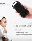 2 PC Silicone Body Scrubber, 2 in 1 Exfoliating Shower Bath Scrubber, Soft Silicone Loofah for Sensitive Skin, Shower Hair Scalp Massager, Easy to Clean, Lather Well (Grey&Black)