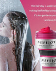 Red Temporary Hair Color Wax, Instant Natural Hairstyle Cream Dye, Washable Styling Pomades for Girls Women Youth, Disposable Coloring Mud for Party Cosplay DIY Halloween