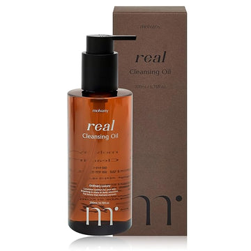 Real Cleansing Oil - Korean Facial Cleanser, Whitehead, Blackhead & Makeup Remover - Complete Plant-Based Oil Cleanser Women Skincare - 6.76 fl. oz