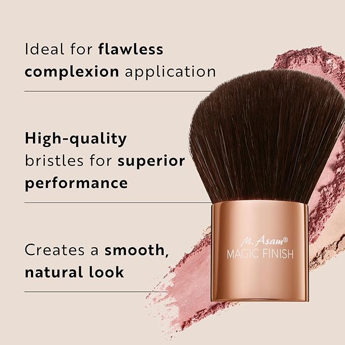 M. Asam MAGIC FINISH Kabuki Brush - Versatile Makeup Brush for Foundation, Powder & Bronzer, Premium Synthetic Bristles, Ideal for Blush & Setting Powder, Soft Blending & Natural Finish