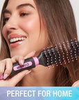 Conair Salon Results Vent Hairbrush Set - Detangling Hair brush - suitable for men and women - features Travel + Full-size - Pink/Black