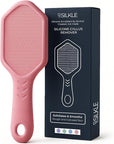 Silicone Foot Callus Remover - Nano Glass Foot File for Dead Skin and Cracked Heels - Callus Remover for Feet & Hard Skin - Ergonomic Foot Scrubber & Exfoliator for Soft, Smooth Feet - Pink