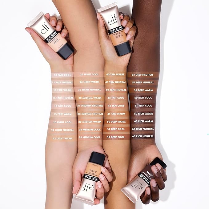 e.l.f. Soft Glam Foundation, Medium Coverage, Long-Lasting & Deep Cool