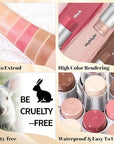 3 Pcs Cream Waterproof Blush Contour Highlighter Stick Finishing Makeup