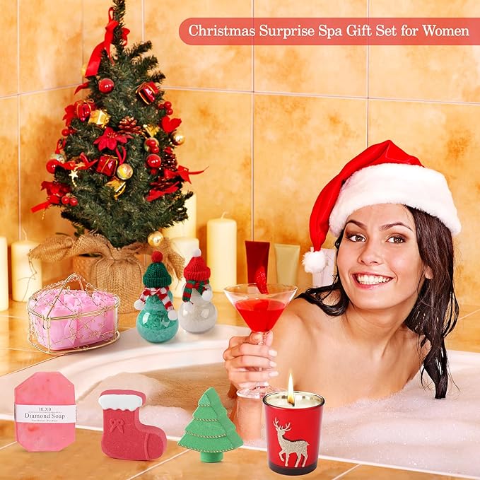 Advent Calendar 2025 for Adult Women, Christmas 24 Pieces Beauty Fashion and Jewelry Bath Sets Countdown Gifts, Christmas Surprise Gift Baskets for Women, Mom, Wife, Sister, Colleague, Adult