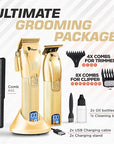 Fagaci Professional Hair Clippers for Men Set Turbo Power with Precise Cutting, Barber Clippers for Hair Cutting, Cordless Hair Clippers and Trimmers Set, Maquina de Cortar Cabello, Haircut Barber Kit