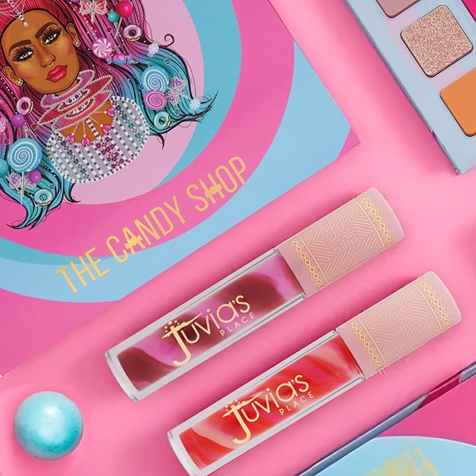 Juvia's Place Candy Shop Lip Gloss: Bubblegum - High-Shine Plumper for a Hydrating & Non-Sticky Glossy Pout, For a Moisturizing and Long-Lasting Creamy Plump & Nourished richly Glow