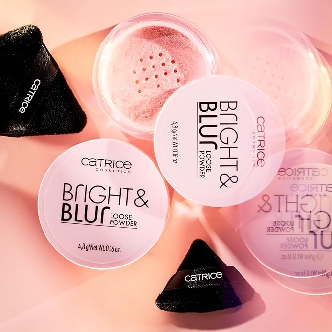 Catrice Bright & Blur Loose Powder | Lightweight, Instant Blur, Soft Matte Finish | Vegan & Cruelty Free (010 | Soft Pink)