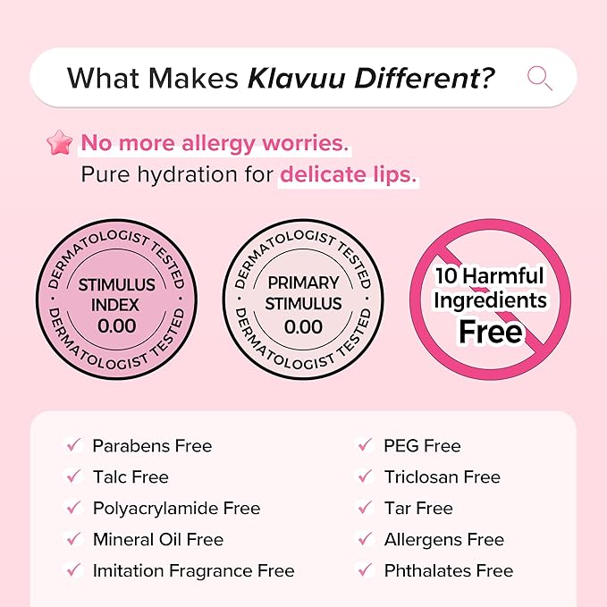 Klavuu Lip Mask Set (2PCS) – Overnight Deep Hydrating Korean Lip Balm Treatment for Very Dry, Chapped Lips | Lip Lightening & Plumping with Instant Hydration | Gentle Exfoliating (Berry & Vanilla)