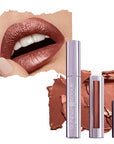 Runway Rogue Silk Glam Liquid Lipstick, Long Wear Frosted Rich Golden-Bronze Lipstick, ‘Film Noir’