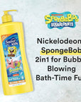 Suave Kids 3-in-1 Spongebob, Tear Free, Body Wash, Shampoo and Conditioners, Dermatologist Tested, 28 Oz Pack of 4
