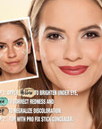 LANGMANNI Multi-Use Face Contour Stick,Highlighter & Concealer Stick,