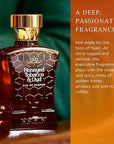 H HABIBI Honeyed Tobacco & Oud Perfume for Men – 2.5 oz (75ML) Long Lasting Arabian Cologne, Sensual Amber Woody Men Perfume, Luxury Fragrance Gift for Special Occasions