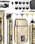 GSKY Hair Clippers for Men Professional, Beard Trimmer Kits & Sets, Cordless Mens Hair Trimmer, Electric Shavers, Haircutting Machine with LED Display, for Barber