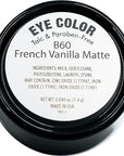 Naked French Vanilla Off White Nude Neutral Matte Pressed Powder Single Vegan Eyeshadow; Talc, Paraben & Cruelty Free