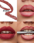 Wonderskin Lip Liner Pencil - 360 Contour Lipliner, Long Lasting, Sharpenable, Waterproof and Transfer-Proof Nude Lip Liner Pencil (Ruby)