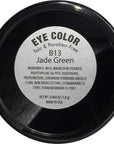 Jade Green Shimmering Eucalyptus Olive Soft Pressed Powder Single Vegan Eyeshadow; Talc, Paraben & Cruelty Free
