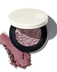 MAKE Beauty Multi-Chromatic Eye Shadow. Metal Reflecting Luminous Foil Finish Creamy, Buildable, Dimensional Long-wear, Crease-proof Powder Eyeshadow, Multichrome Shade - Glaze, Light Champagne