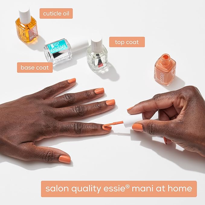 essie salon-quality nail polish, vegan, pink, cream, blushin' & crushin', 0.46 fl oz