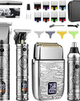 GSKY Professional Hair Clippers, Men's Beard Trimmer & Grooming Kit with Electric Razor, Clippers & Trimmers Set, Hair Cutting Machines