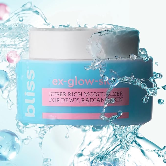 Bliss Ex-glow-sion Super Rich Face Moisturizer for Dewy, Radiant Skin | Advanced Shea Butter Nourishes & Hydrates | 100% Vegan and Cruelty-Free | 1.7 fl oz