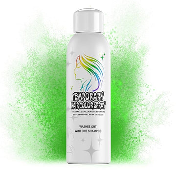 Temporary Hair Color Spray for Adults & Kids - Instant Green Dye Alternative | Non-Sticky, Washable & Gentle Formula | Party, Halloween, Costume Makeup (150 ml)
