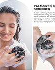 INNERNEED Food Grade Silicone Body Scrubber Gentle Exfoliating Brush for Women Men Deep Clean for All Skin Types, More Hygienic and Well Lather (Black+Dark Blue)