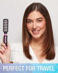 Conair Salon Results Vent Hairbrush Set - Detangling Hair brush - suitable for men and women - features Travel + Full-size - Pink/Black