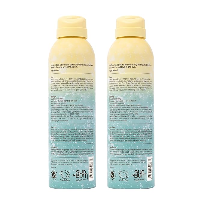 Sun Bum Cool Down Hydrating After Sun, 6 oz - After Sun Spray (2 Pack)