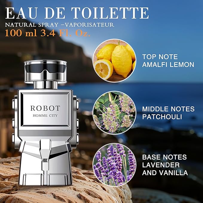 Hybrid & Company Mens 4 Pcs Robot Ai For Men Homme City Eau De Perfum Vaporisateur Natural Spray