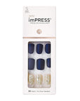 imPRESS Design, Press On Nails, Wannabe Star, Blue, Short, Size, Squoval, Shape, Includes 30 Nails, Prep Pad, Instructions Sheet, 1 Manicure Stick, 1 Mini File