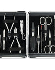 3 Swords Germany - brand quality 11 piece manicure pedicure grooming kit set for professional finger & toe nail care scissors clipper fashion leather case in gift box, Made by 3 Swords (00255)
