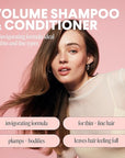 MONDAY HAIRCARE Volume Shampoo + Conditioner Set (2 Count) 27 oz. For Thin, Fine, and Oily Hair Made with Coconut Oil, Ginger Extract, and Vitamin E 100% Recyclable Bottle