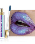 Maydear Chameleon Lipstick, High Pigmented for Women Metallic Shine Lip Gloss, Full-Coverage Multichrome Long Lasting Rainbow Makeup, Blue Purple